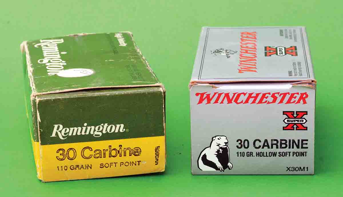 Remington and Winchester list commercial 30 Carbine ammunition with a 110-grain bullet at 1,990 fps.